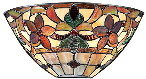 Licht-Erlebnisse Elegante Wandleuchte FARFALLA 6 in Bronze Gold B:37cm Tiffany-Stil Premium Design Lampe Wohnzimmer Flur