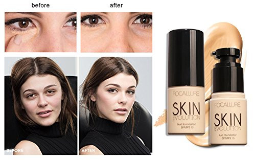 concealer cream focallure, 8 Arten Concealer Gesichtsflüssigkeit, Basiscreme Gesichtsaufhellung Feuchtigkeitscreme Concealer Camouflage Liquid Foundation für alle Hauttypen(#4)