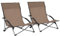 vidaXL 2X Strandstuhl Klappbar Gartenstuhl Campingstuhl Faltstuhl Stuhl Klappstuhl Anglerstuhl Regiestuhl Angelstuhl Outdoor Taupe Stoff