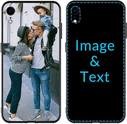 Naispanda Personalisierte Handyhülle für iPhone XR Hülle, Personalisiert Handyhüllen mit Foto Bild Text Name, Personalisierbar Angepasst TPU Phone Case Cover Individuelle Schutzhülle