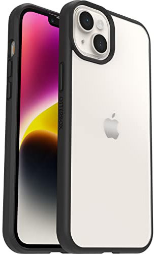 OtterBox Sleek Series Case for iPhone 14 Plus, Shockproof, Drop proof, Ultra-Slim, Protective Thin Case, Tested to Military Standard, Clear/Black - Non-Retail Packaging
