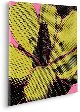 Komar Keilrahmenbild im Echtholzrahmen - Yellow Fusion - Größe 60 x 60 cm - Wandbild, Kunstdruck, Wanddekoration, Design, Wohnzimmer, Schlafzimmer