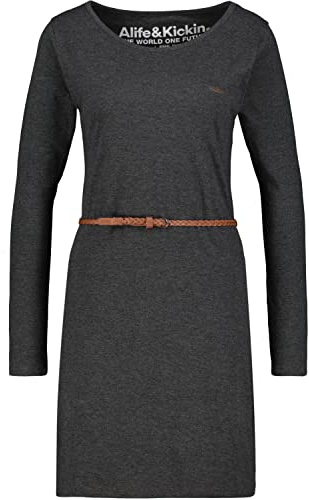 ALIFE and Kickin EllinAK A Longsleeve Dress – Damen Jerseykleid Kurz – Bequem & Lässig für Alltag & Freizeit – Leichtes Sommerkleid für warme Tage