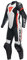 Dainese Grobnik Lady 1PC perforiert Damen Einteiler Lederkombi Racing Suit, BLACK/WHITE/FLUO-RED, 46