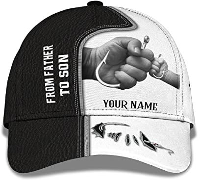 831 Damen Herren Snapback Kappe Mode Baseball Kappe Mütze Vintage Angeln Hüte Für Kletter Laufen Golf 3D Vom Vater Zum Sohn Mit Angelhaken-Design