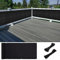 Gr8 Garden Black Patio Privacy Screen Netting Fence Balcony Sun Shade Windbreak Waterproof Screening UV Protection Panel Cover (1.2 x 3m)