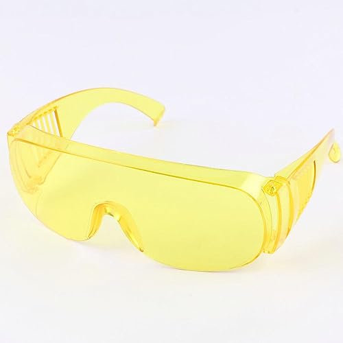 Occhiali di sicurezza, antigraffio, occhiali protettivi trasparenti e colorati, accessori per la protezione degli occhi per il lavoro (giallo)