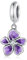 NINGAN 925 Argento Sterling Ciondolo Fiore Viola Donne Compatibile Bracciale Collana Goccia Smalto Charms Regali Di Natale Per La Famiglia E Gli Amici