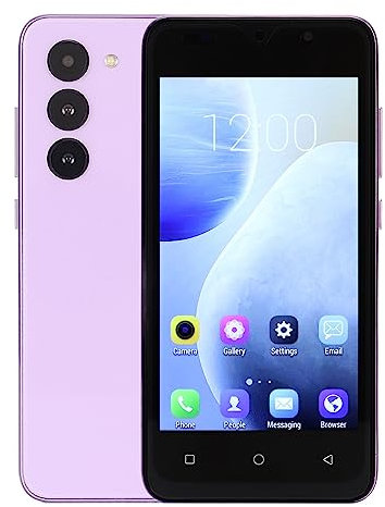 Sblocca Smartphone, 2GB 16GB ROM, Schermo HD da 5,0 Pollici, Riconoscimento Facciale,6, Doppia SIM, Fotocamera da 2 MP + 5 MP, WIFI, BT 5.0, Telefono Cellulare 3G (Viola)