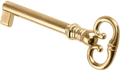Gedotec Chiave per mobili ottonata | 1 pezzo | Chiave a barra in metallo | SCHUBERT | Chiave di ricambio decorativa antica | 45 mm | Chiave di ricambio | Chiave con serratura Euro