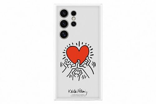 Samsung FlipSuit Case Cover per Galaxy S24 Ultra, Card Keith Haring con tecnlogia NFC inclusa, White