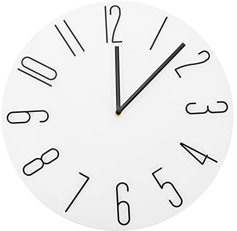 MAGICLULU Uhr nordisches Dekor Wand Dekoration Wachswärmer einstecken Verzierungen Amethyst Halskette Halloween-Fensterdekorationen geschmückt Stumm schmücken Plastik Weiß