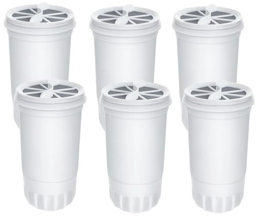 Replacement Water Filter Cartridges Compatible with ZeroWater Filter Jug for ZeroWater 5 Stage Filter Pitchers Reduces TDS, Fluoride, Chlorine, Lead Zero Water Filters (6 Pack)