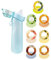 FUNGTN Air Gourde 650ml Bouteille Avec de 7 Gousses Aromatisées,Tasse d'eau Fraise peche banane Air Bouteille d'eau Parfumée Sans BPA Avec Paille-0 Sucres et Tasse d'eau,G