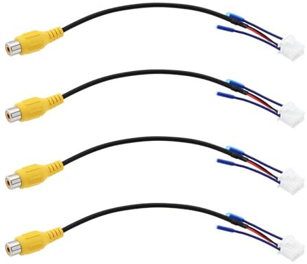 OTOTEC Adaptador de cable RCA de 10 pines para cámara de marcha atrás para coche, visión trasera, arnés de cableado de marcha atrás para pantalla grande de coche, máquina de pantalla grande con