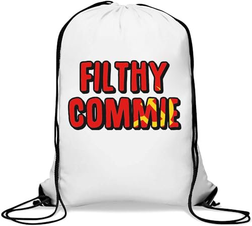 Filthy Commie Gym Sack Casual Drawstring Bag White, weiß, Einheitsgröße