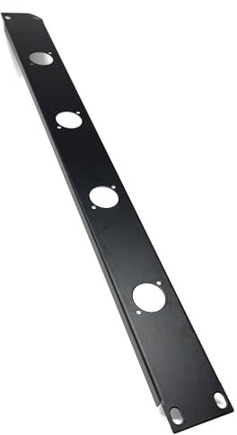 Panel de perforación serie D de montaje en rack de 1U de 19 pulgadas, compatible con conectores XLR, Speakon y Neutrik para estantes de AV, audio y computadora (4 puertos)