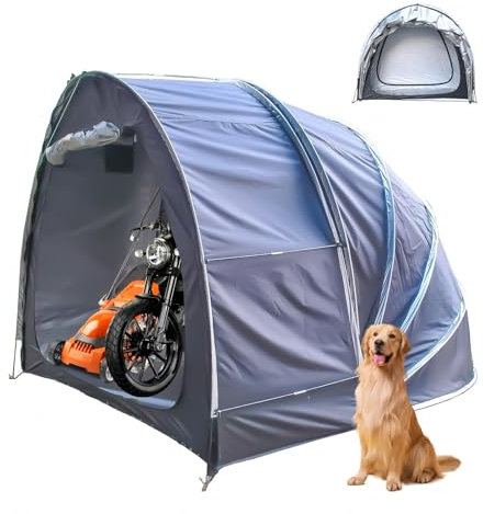 FBHappiness Bike Storage Hanging 2 in 1 Bike Storage Shed for Patio Furniture, Bicycle, Motorcycle Shed and Storage Bike Tent,Black