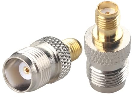 Futheda 2PCS SMA Female to TNC Female RF Coaxial Adapter TNC to SMA Coax Jack Low Loss Nickel Plated Connector Compatible with CB Antenna Radio 2G 3G 4G LTE Router WiFi WiMax Antennas Wireless