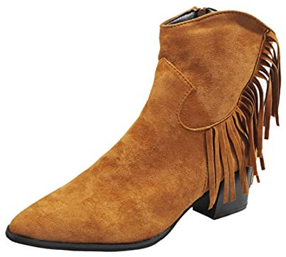 CXKOLD Stivali Texani Donna Estivi Marroni Stivali da Neve Donna Impermeabili Texani Estivi Marroni con Tacco Stivale Stivaletti con Tacco