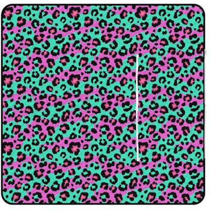Cmagnifico Picknickmatte mit Reißverschluss, Leoparden- und Zebra-Picknickdecke, Outdoor-Teppiche, 150 cm x 150 cm