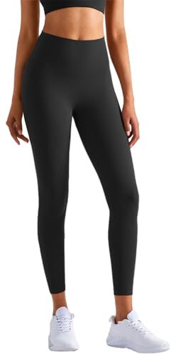 JTSONN Sport Leggings Damen High Waist Seamless Sporthose Lang Blickdicht Yogahose Gym Leggings Schwarze Bauchweg Sportleggins Tights Yoga Fitness