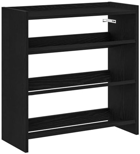 vidaXL Schuhregal Schwarz 60x25x62 cm Holzwerkstoff, Schuhschrank, Schuhaufbewahrung, Schuhe Organizer, Schuhe Aufbewahrung, Schrank Schuhe