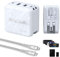 AVerMedia Portable Charger for Nintendo Switch/Steam Deck, 100W GaN Fast-Charging USB-C Hub & TV Dock with 4K60 HDMI, Compatible with iPhone, iPad, Laptop, PC, Gaming Accessories (Core Go - White)