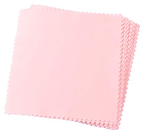 GAROZATION 80 Stück Mikrofasertücher zur Brillenreinigung in Rosa mit Hoher Staub und Ölabweisung Weiche Reinigungstücher für Empfindliche Linsen und Schmuckpflege