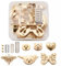 6 Set Light Gold Mixed Zinc Alloy Bag Twist Lock Handbags Turn Lock-default