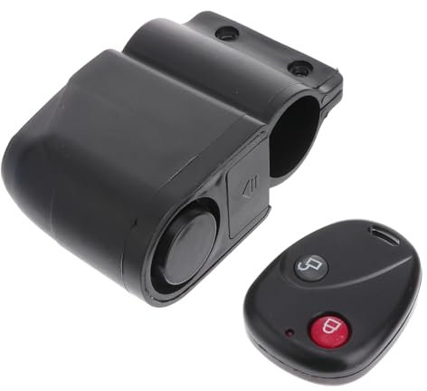 IMIKEYA Fahrrad Alarmanlage Mit Fernbedienung Drahtloses Diebstahlschutzsystem Mit Vibrationserkennung Und Alarmton Für Mountain Und Straßenräder Schwarz