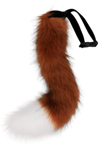 Kunstpelz Fuchspelzschwanz Party Cosplay Kostüm Flauschiger Schwanz | Wolfsschwanz Plüsch Fuchs Erwachsene Rollenspiel für Halloween und Weihnachten