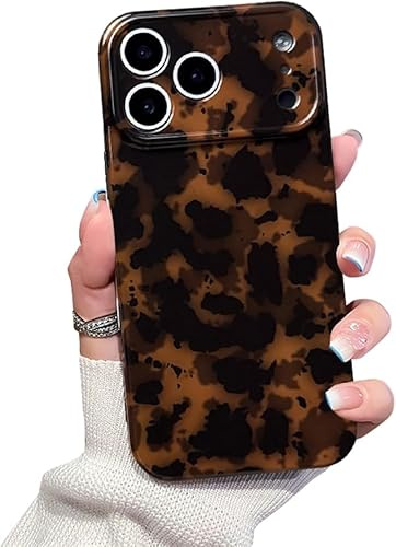 Altartar Handyhülle für iPhone 17 Pro Hülle 6.3,Leopard Schutzhülle Silikon Case Frauen Wild Cover mit Animal Print Aesthetic Kratzfeste Bumper Silikonhülle Mädchen,Bernstein Leopard