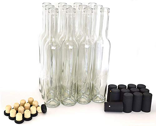 nicebottles Bellissima Botellas de 375 ml, transparente, caja de 12