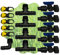 Kit di Raccordi ed Accessori per Manichetta, Sistemi di Irrigazione a 5 File con 5 Mini Valvole, 5 Tappi, 4 Tee, 1 Gomito, MADE IN ITALY - Orto Facile