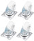Möbelrollen Weiss 4pcs Universal Schwenkrollen, 1Dia kleine 4 für Werkzeugkasten, Rollenrad Schwenkrad Oberseiten Platten Wiedereinbau Feste Möbelrollen