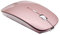 SUAVER Souris Bluetooth sans Fil,Portable Souris Optique avec Rechargeable Souris USB Wireless Mouse pour PC, Mac et Android iOS Tablet, 3 Niveaux de DPI Ajustables 800/1200/1600 (Or Rose)