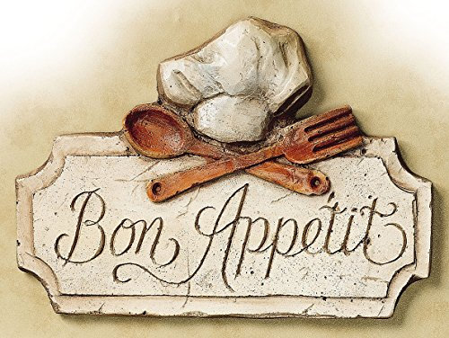 BON APPETIT METAL TIN WALL PLAQUE SIGN NOVELTY GIFT KITCHEN