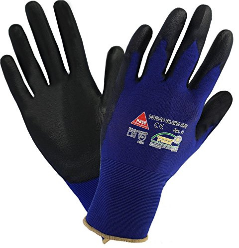 Hase Padua Blue Lite Nylon Arbeitshandschuhe blau/schwarz Gr. 10