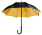 Luxuriöser Regenschirm / mit doppelter Bespannung / Farbe: schwarz-gold