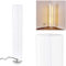 Stehlampe Newtok, moderen Stehleuchte aus Textil/Stoff in Weiß, 2 x E27-Fassung, mit Fußschalter am Kabel, ohne Leuchtmittel