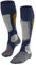 FALKE Herren Skisocken SK1, Skistrümpfe mit Merinowolle, atmungsaktive Kniestrümpfe zum Skifahren, hohe Wärmeisolation, extra starke Polsterung, 1er Pack, marine, 42-43