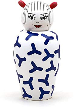 Seletti Canopie Zoe Blaue Vase mit Deckel