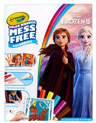CRAYOLA Color Wonder - Disney Frozen 2 Mess-Free Colouring Book (Includes 18 Pages & 5 Magic Markers)