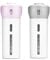 4 in 1 Reisespender Auslaufsicher Reiseflaschen Behälter Shampoo Gel Set Toilettenartikel für flüssige Lotion Creme TSA-geprüft, Pink+Grau,