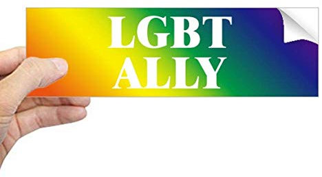 DIYthinker Gradient LGBT Ally Rainbow Homo Rechteck Bumper Sticker Notebook Fenster Aufkleber