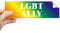 DIYthinker Gradient LGBT Ally Rainbow Homo Rechteck Bumper Sticker Notebook Fenster Aufkleber