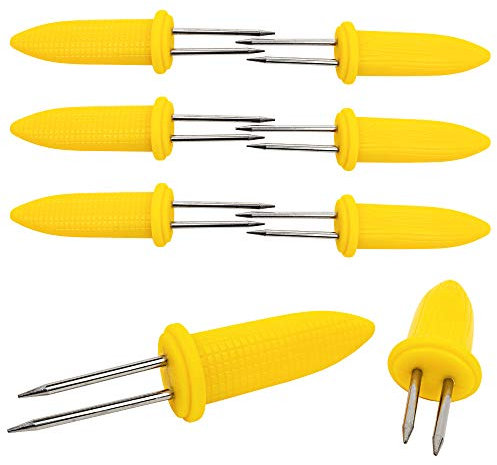 Grillmaster 8X Set Maiskolbenhalter Halter Spieße für Maiskolben Maiskolbengabel Grillguthalter