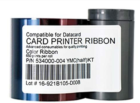 534000-004 YMCKT Farbband kompatibel für Datacard SP35 SP35plus SP55 SP55plus SP75 SP75plus FP65 FP65i SD260 SD360 SD460 Kartendrucker 650 Bilder