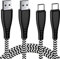 Ladekabel für Samsung Galaxy A12 A42 A32 A14 5G A02S A03S/S22 Plus Ultra A13 A53 A22 A20S M51 M11 M31S A41 M12 M32,Note 20 10,Huawei P20 P30 Lite Pro,USB Typ C Kabel/Schnellladekabel Datenkabel 2M 2M